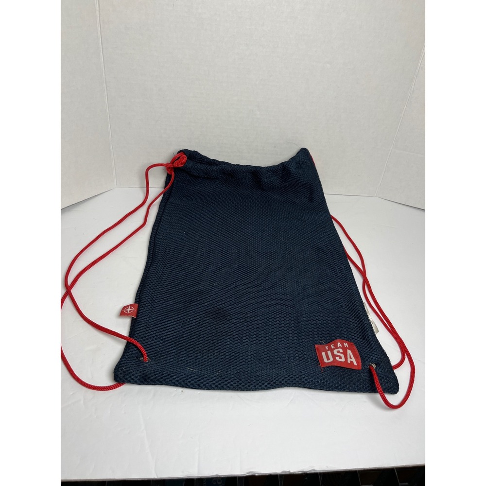 Team USA United Airlines Mesh Drawstring Backpack Navy Blue Olympic Games Bag